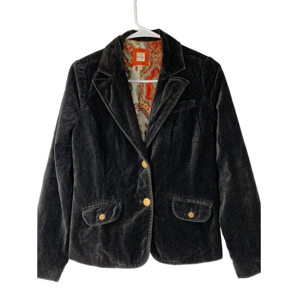Womens Old Navy Holiday 2005 Velvet Riding Jacket Vintage Small 5238 Blazer